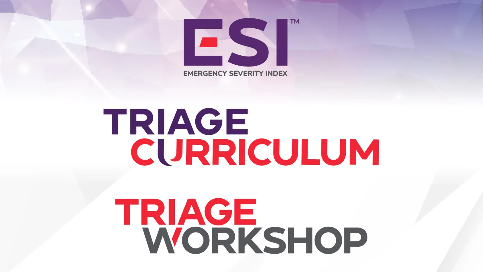 ESI, Triage Curriculum, Triage Workshop logos teaser image