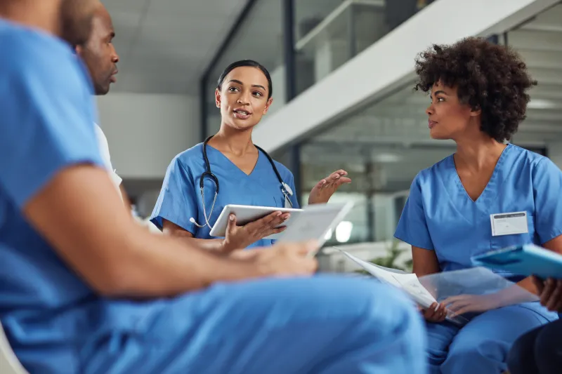 Group of Nurses talking.